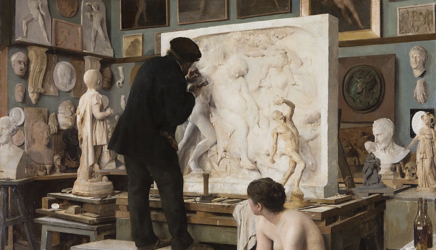 Un coin d'atelier de sculpteur - Edouard Dantan